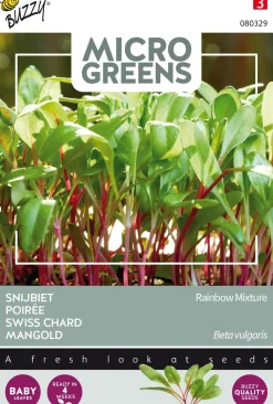 Clearance Buzzy® Microgreens Mangold Sprossen (Beta vulgaris) Sprossen (BIO) Samen Gemüsesamen|Saatgut