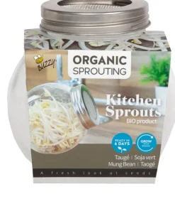 Clearance Buzzy® Mungbohnen Sprossen (Vigna radiata) Organic Sprouting Kresse-Anzuchtset Gemüsesamen|Anzuchtkästen & Mini-Gewächshäuser