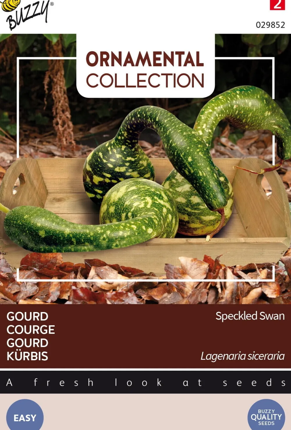 Buzzy® Ornamental Kürbis (Lagenaria siceraria 'Speckled Swan') Samen Gemüsesamen|Saatgut