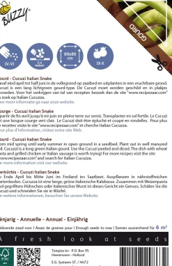 Outlet Buzzy® Ornamental Zierkürbis (Lagenaria siceraria longissima 'Cucuzi Italian Snake') Samen Gemüsesamen|Saatgut