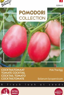 Best Buzzy® Pomodori Cocktailtomate (Solanum lycopersicum 'Pink Thai Egg') Samen Gemüsesamen|Saatgut