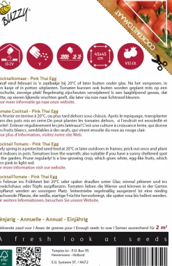 Best Buzzy® Pomodori Cocktailtomate (Solanum lycopersicum 'Pink Thai Egg') Samen Gemüsesamen|Saatgut