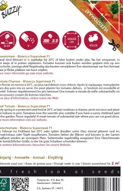 Outlet Buzzy® Pomodori Fleischtomate (Solanum lycopersicum 'Bistecca Supersteak F1') Samen Gemüsesamen|Saatgut