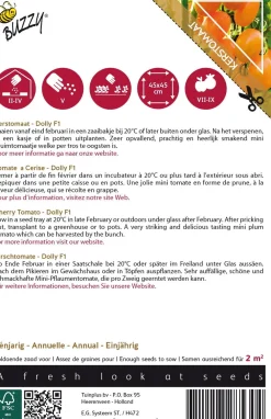 Discount Buzzy® Pomodori Kirschtomate (Solanum lycopersicum 'Dolly F1') Samen Gemüsesamen|Saatgut