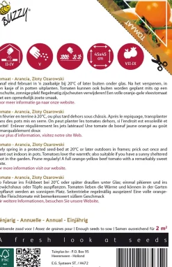 Buzzy® Pomodori Tomate (Solanum lycopersicum 'Arancia') Samen Gemüsesamen|Saatgut