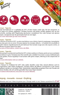 Hot Buzzy® Pomodori Tomate (Solanum lycopersicum 'Tigerella') Samen Gemüsesamen|Saatgut