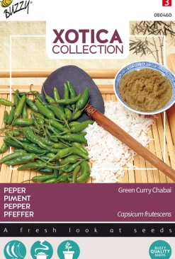 Outlet Buzzy® Xotica Green Curry Chabai (Capsicum frutescens) Samen Gemüsesamen|Saatgut