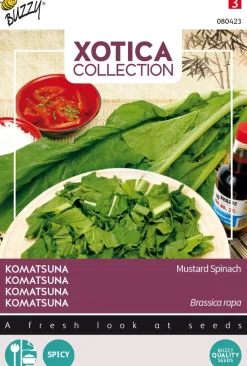 New Buzzy® Xotica Komatsuna (Brassica rapa) Samen Gemüsesamen|Saatgut