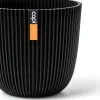 Discount Capi Europe Blumentopf Groove schwarz D 21,5 H 20 cm Blumentöpfe & Pflanzgefäße|Blumentöpfe