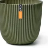 Outlet Capi Europe Blumentopf Groove grün D 21,5 H 20 cm Blumentöpfe & Pflanzgefäße|Blumentöpfe