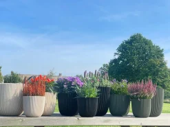 Hot Capi Europe Blumentopf Groove grün D 16,5 H 15 cm Blumentöpfe & Pflanzgefäße|Blumentöpfe