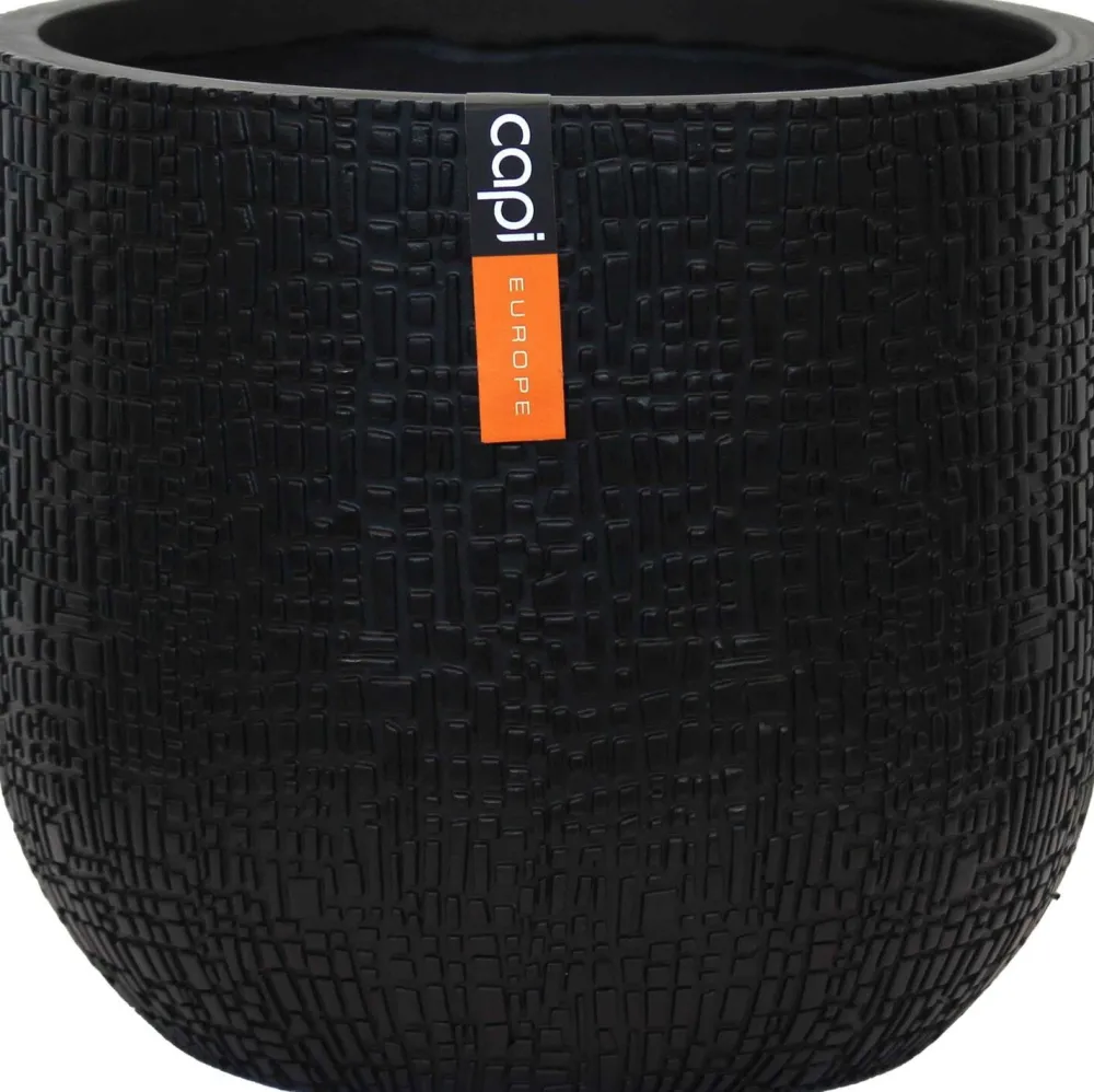 Discount Capi Europe Blumentopf Nature Skin schwarz D 17,2 H 15,3 cm Blumentöpfe & Pflanzgefäße|Blumentöpfe