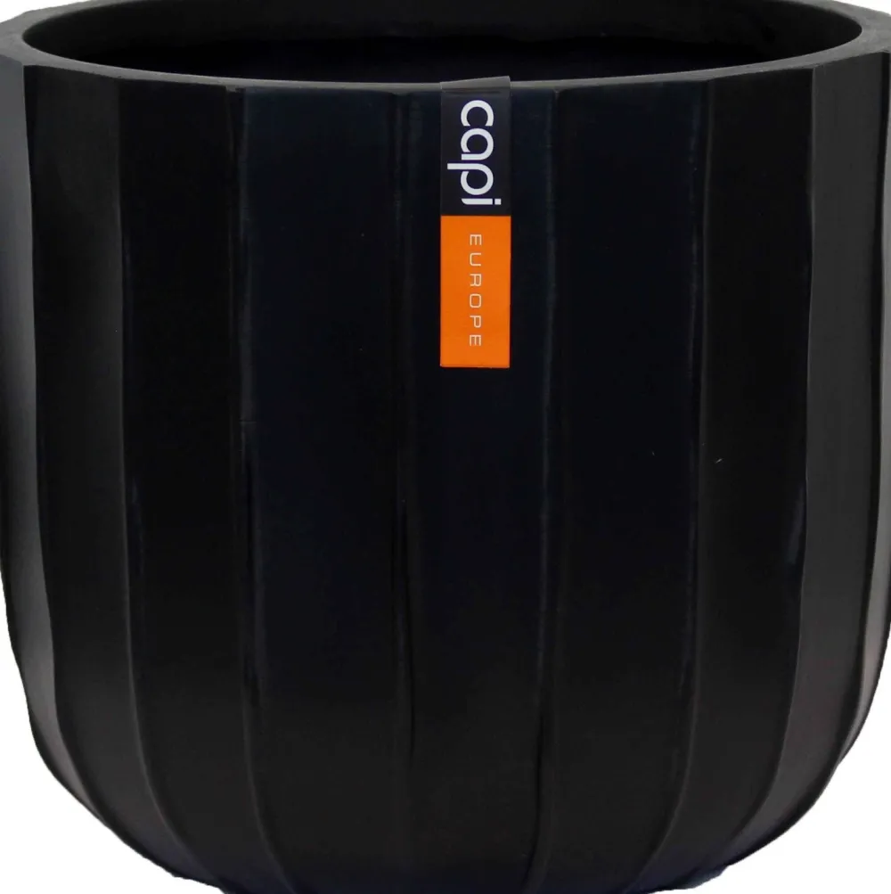 Best Capi Europe Blumentopf Nature Craft schwarz D 14,2 H 13 cm Blumentöpfe|Blumentöpfe & Pflanzgefäße