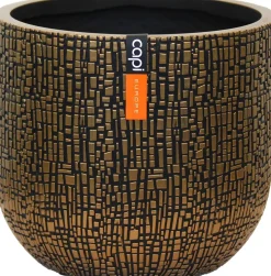 Online Capi Europe Blumentopf Nature Skin schwarz / gold D 17,2 H 15,3 cm Blumentöpfe & Pflanzgefäße|Blumentöpfe