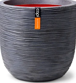 Sale Capi Europe Blumentopf Nature Rib D 43 H 41 cm grau Blumentöpfe|Blumentöpfe & Pflanzgefäße