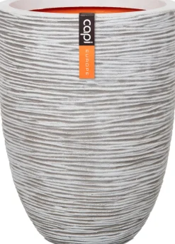 Online Capi Europe Blumentopf Nature-Rib elfenbein D 36 H 47 cm Blumentöpfe|Blumentöpfe & Pflanzgefäße