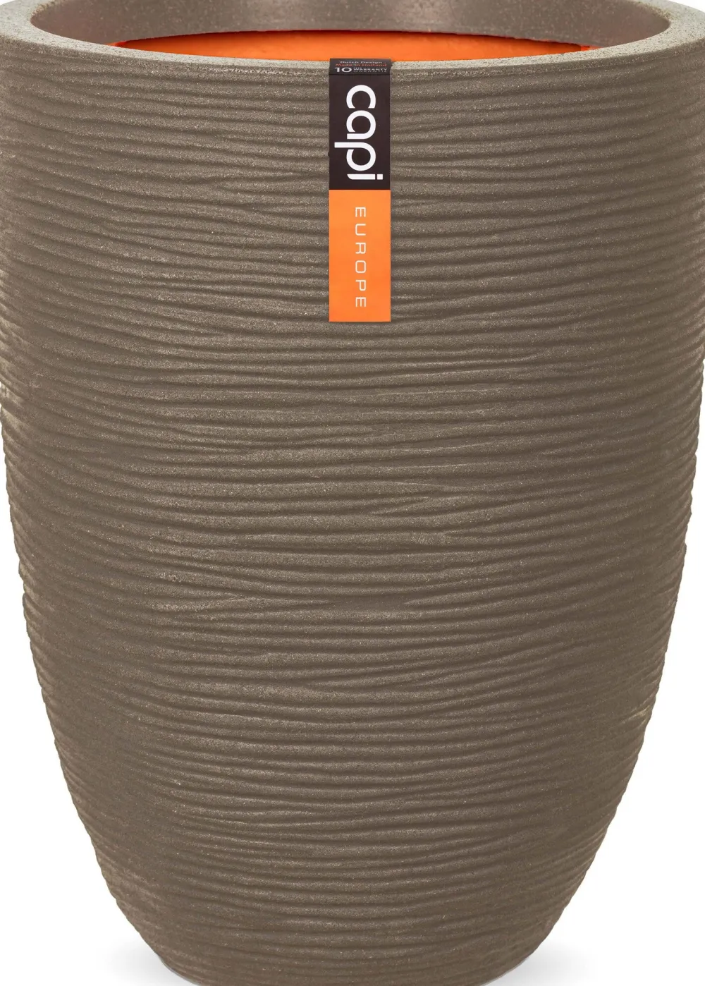 Outlet Capi Europe Blumentopf Nature-Rib elfenbein D 34 H 46 cm Blumentöpfe|Blumentöpfe & Pflanzgefäße