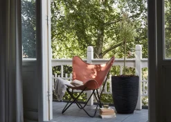 Discount Capi Europe Blumentopf Nature Rib D 46 H 58 cm schwarz Blumentöpfe|Blumentöpfe & Pflanzgefäße