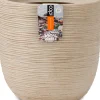 Online Capi Europe Blumentopf Waste Rib beige D 43 H 41 cm Blumentöpfe|Blumentöpfe & Pflanzgefäße