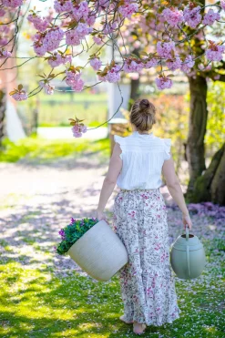 Online Capi Europe Blumentopf Waste Rib beige D 43 H 41 cm Blumentöpfe|Blumentöpfe & Pflanzgefäße