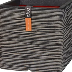 Online Capi Europe Pflanzkübel Nature Rib anthrazit 40 x 40 x 40 cm Pflanzkübel|Blumentöpfe & Pflanzgefäße