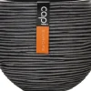Sale Capi Nature Rib Blumentopf D 17 cm H 14 cm schwarz gerippt Blumentöpfe & Pflanzgefäße|Blumentöpfe
