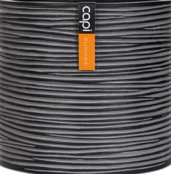 Hot Capi Nature Rib Blumentopf D 13 cm H 11,5 cm schwarz gerippt Blumentöpfe|Blumentöpfe & Pflanzgefäße