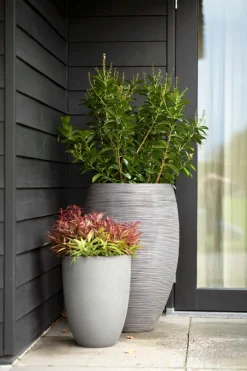 Clearance Capi Nature Rib Pflanzkübel D 51 H 72 cm grau Blumentöpfe|Blumentöpfe & Pflanzgefäße