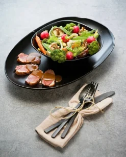 Best Cosy & Trendy Teller Vongola Blacky schwarz 28 x 25,8 x 3,5 cm Geschirr & Gläser