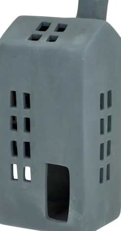 Outlet Cosy@Home Teelichthalter Haus grau 6,4 x 5,3 x 14,5 cm Teelichthalter