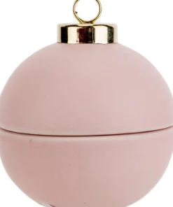 Hot Cosy@Home Teelichthalter Weihnachtskugel open it rosa D 7 H 7,5 cm Teelichthalter