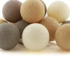 Sale Cotton Ball Lights Lichterkette Bonbon Starterset braun 7,4 m mit 20 Lampen Außenlichterketten