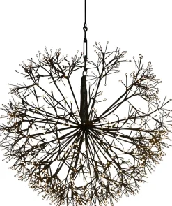 Clearance Countryfield Hängelampe Lichtkaskade Apollo schwarz mit 912 LEDs warmweiss D 50 cm Weihnachtsfiguren (Außen)