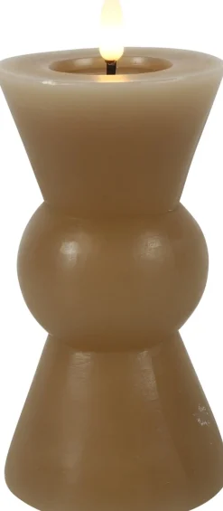 Clearance Countryfield LED Kerze Lyon beige D 8 H 18 cm Led Kerzen