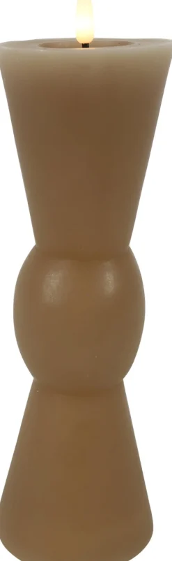 Best Countryfield LED Kerze Lyon beige D 8,8 H 27 cm Led Kerzen