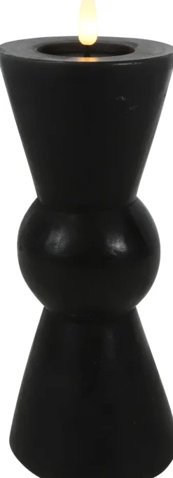 Outlet Countryfield LED Kerze Lyon schwarz D 8,5 H 22 cm Led Kerzen