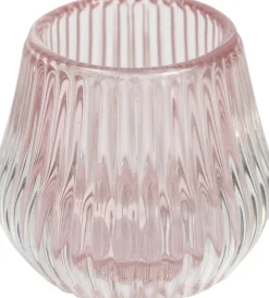 Best Countryfield Teelichthalter Carlin rosa D 7,2 H 6,5 cm Teelichthalter