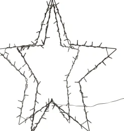 Discount 3D Weihnachtsstern schwarz beleuchtet mit 90 LEDs warmweiß D 57 cm Weihnachtssterne