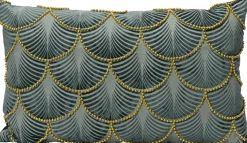 New Decoris Dekokissen blau / grau 30 x 50 x 2 cm Kissen|Dekokissen