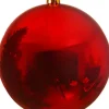 Decoris Große Weihnachtskugel rot D 20 cm Weihnachtsdeko Zum Aufhängen