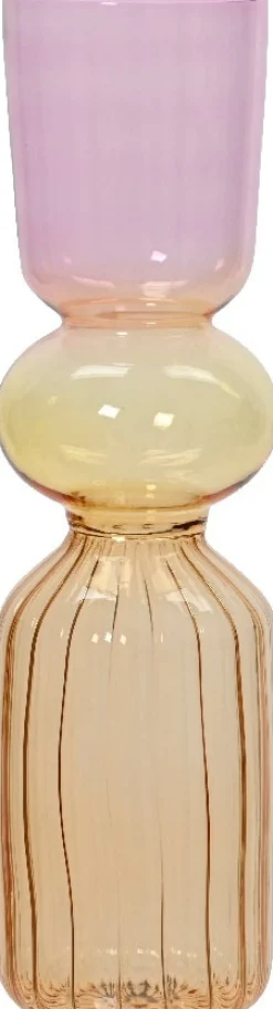 Decoris Vase Happy rosa / gelb D 8,50 H 31 cm Vasen & Krüge|Blumentöpfe & Pflanzgefäße