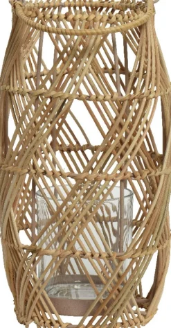 Discount Decoris Windlicht Rattan D 18 H 35 cm Laternen & Windlichter