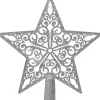 Decoris Weihnachtsbaumspitze silber 2,3 x 20 x 21,5 cm Weihnachtsbaumspitzen