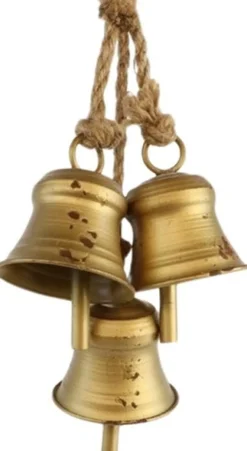 Sale Dekoration Anhänger Glocke gold 15 x 8 x 40 cm Wandhänger|Weihnachtsdeko Zum Aufhängen