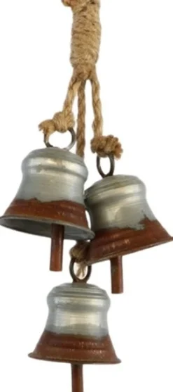 New Dekoration Anhänger Glocke braun 15 x 8 x 40 cm Wandhänger|Weihnachtsdeko Zum Aufhängen