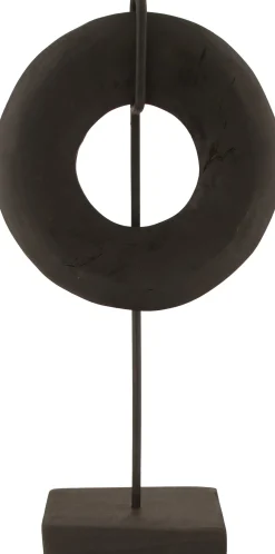 Online Dijk Natural Collections beeld Cirkel schwarz 22 x 10 x 44 cm Dekofiguren & -Objekte