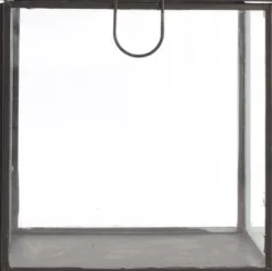 New Dijk Natural Collections Aufbewahrungsbox Glas schwarz 13,5 x 13,5 x 13,5 cm Aufbewahrung