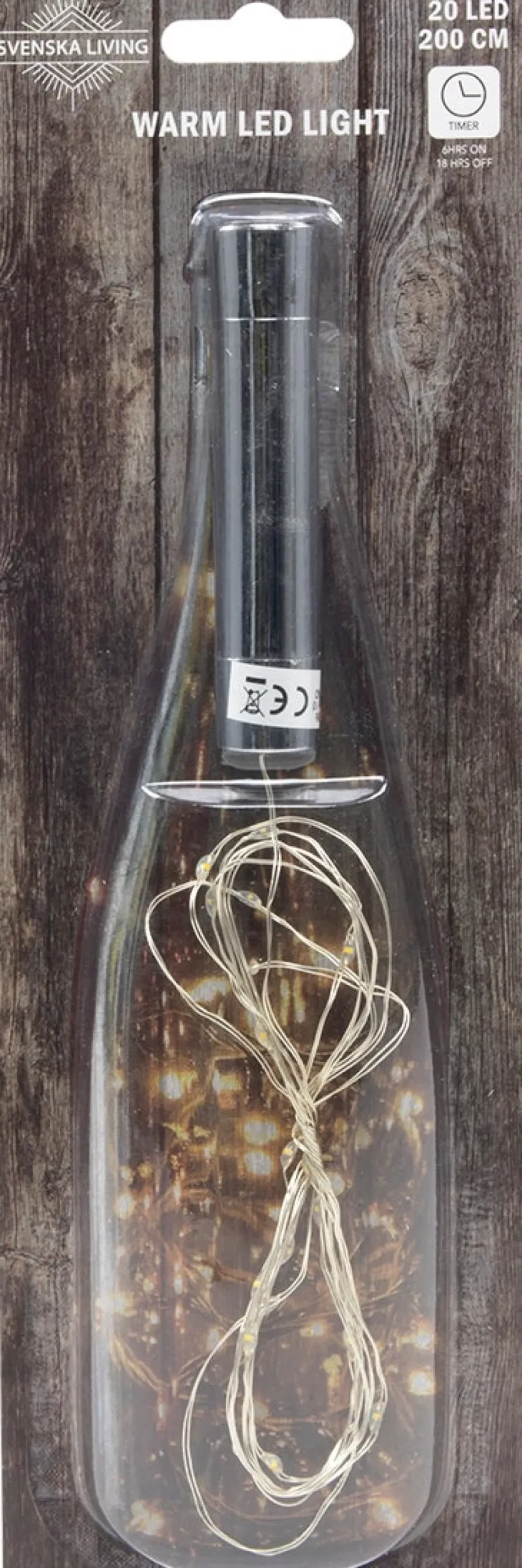 Sale Drahtlichterkette Korken 2 m mit 20 LEDs warmweiß Motiv-Lichterketten