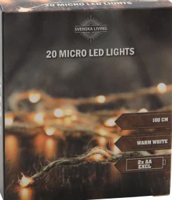 Best Drahtlichterkette Seil mit 20 LEDs warmweiß 1 m Motiv-Lichterketten