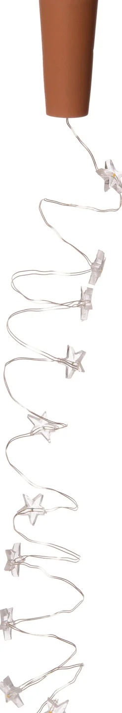 Clearance Drahtlichterkette Stern für Flasche mit 10 LEDs warmweiß 1 m Mini- & Drahtlichterketten